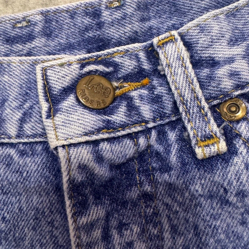 Vintage Lee Riders‎ High Waisted Mom Jeans Acid Wash Blue Tapered Leg 24 Waist